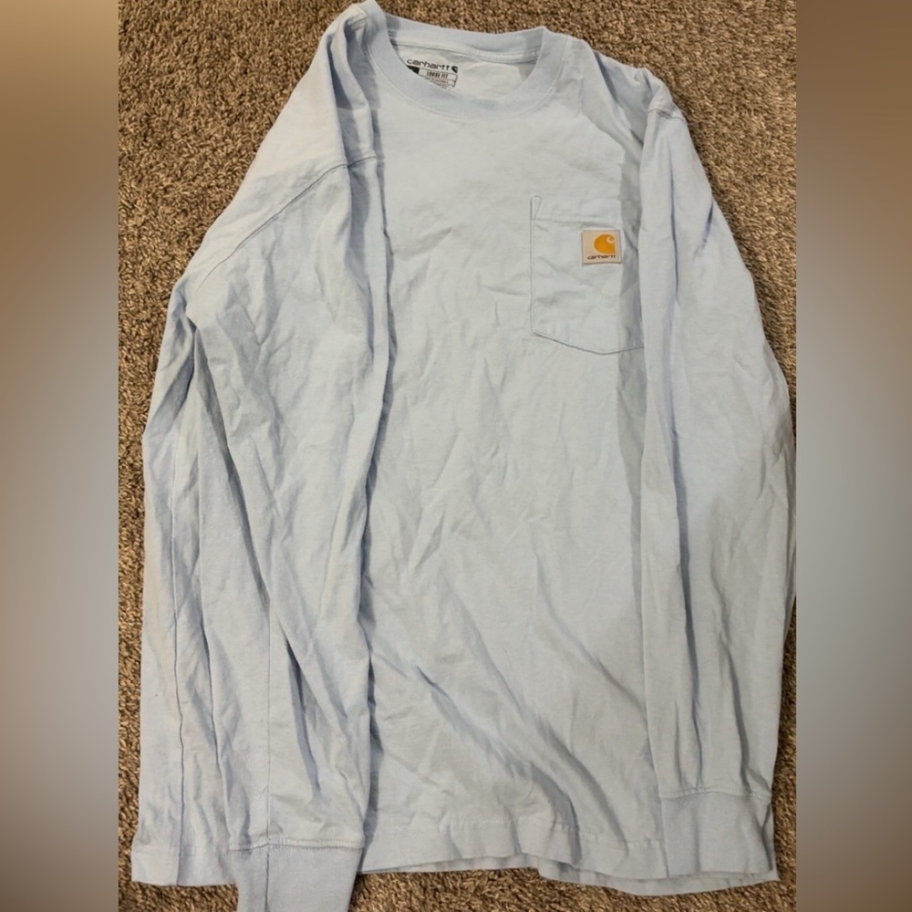 Carhartt Womens Sky Blue Long Sleeve Tee